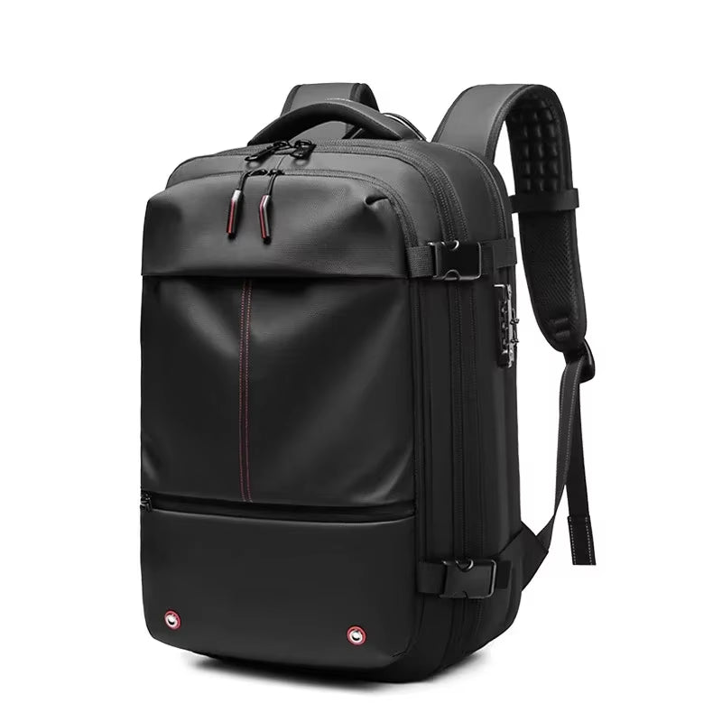 Versatile Men’s Travel Backpack: Vacuum Compression Design for 17-Inch Laptops, Large Capacity for School, Hiking, and Business